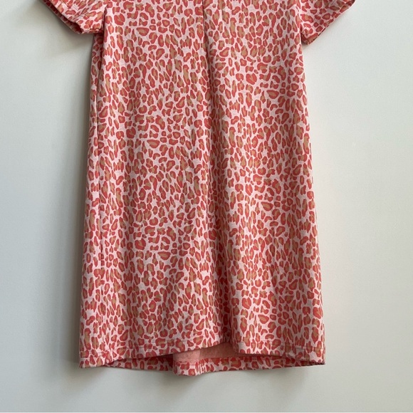 Tyler Boe Coral Animal Cheetah Print Kristen Shift Dress Small Mod Mini Retro - Picture 11 of 11